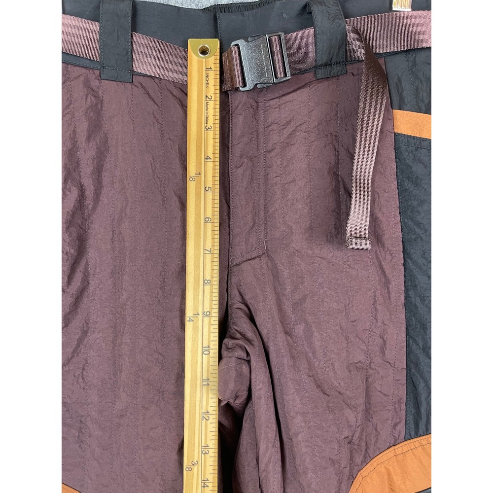 Jordan Flight Cargo Pants Women S Burgundy Black Colorblock Utility Belted EXCL - Picture 8 of 11